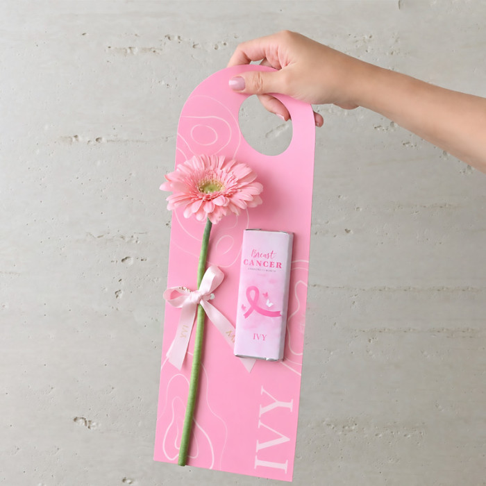 Think Pink Flower Card