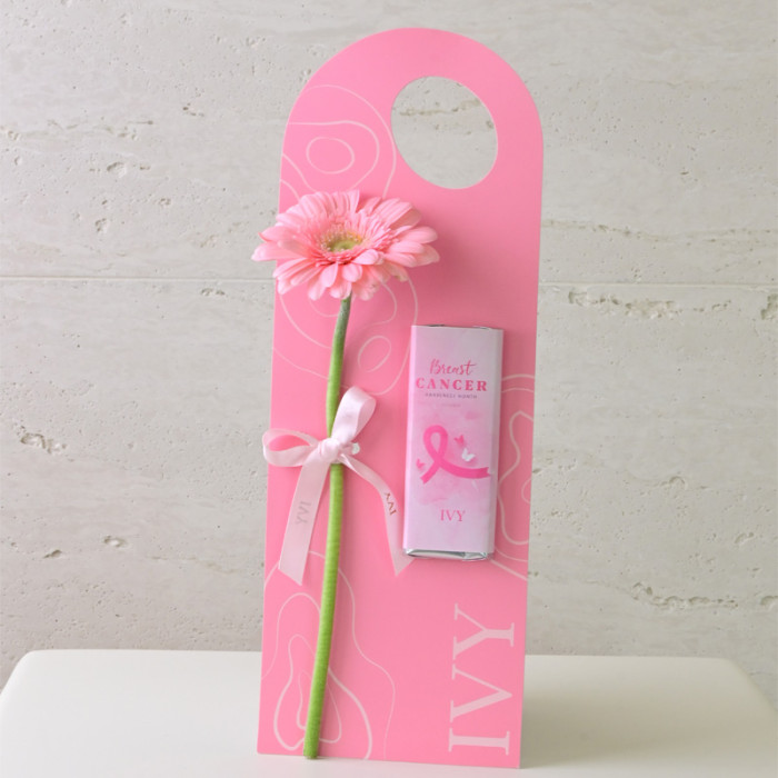 Think Pink Flower Card