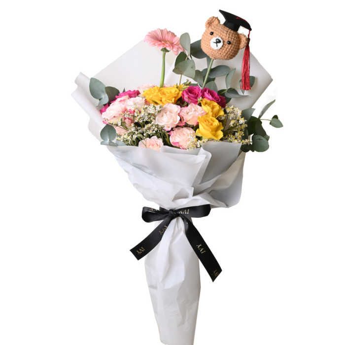 Graduation Kids Bouquet Bear L
