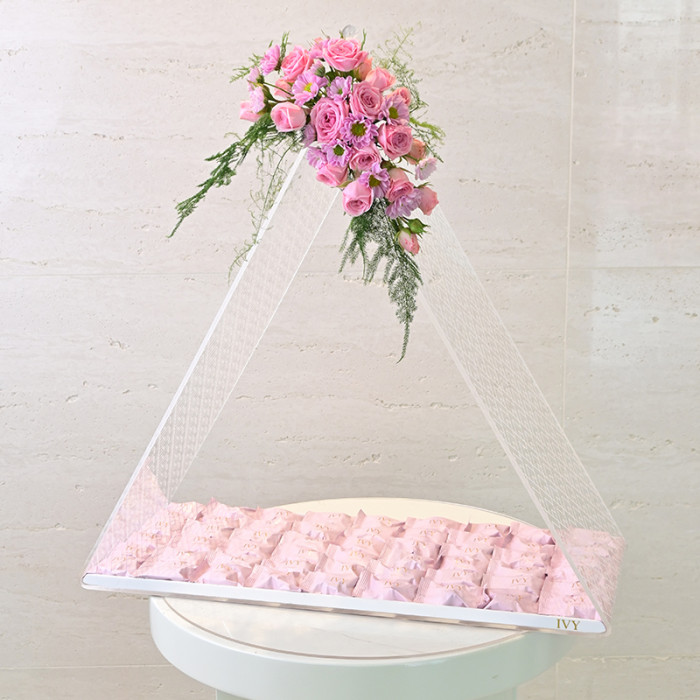 Triangle Tray Pink Truffles