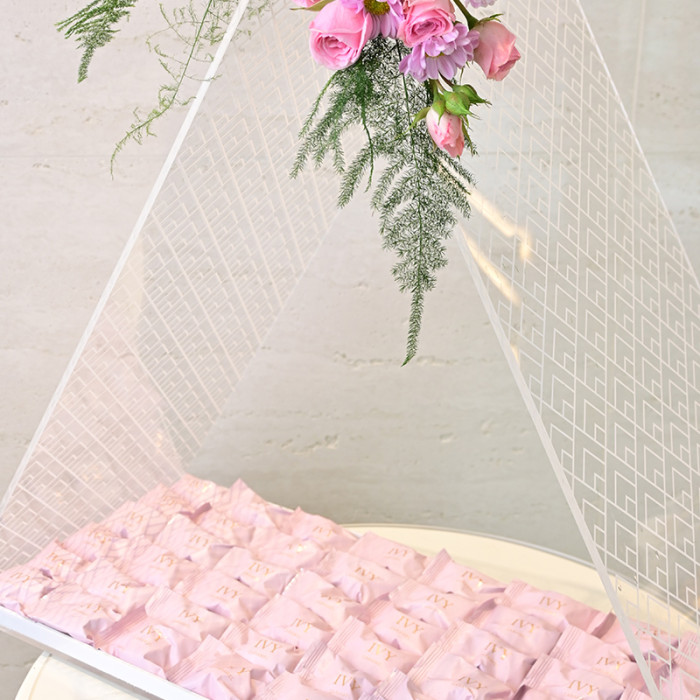 Triangle Tray Pink Truffles