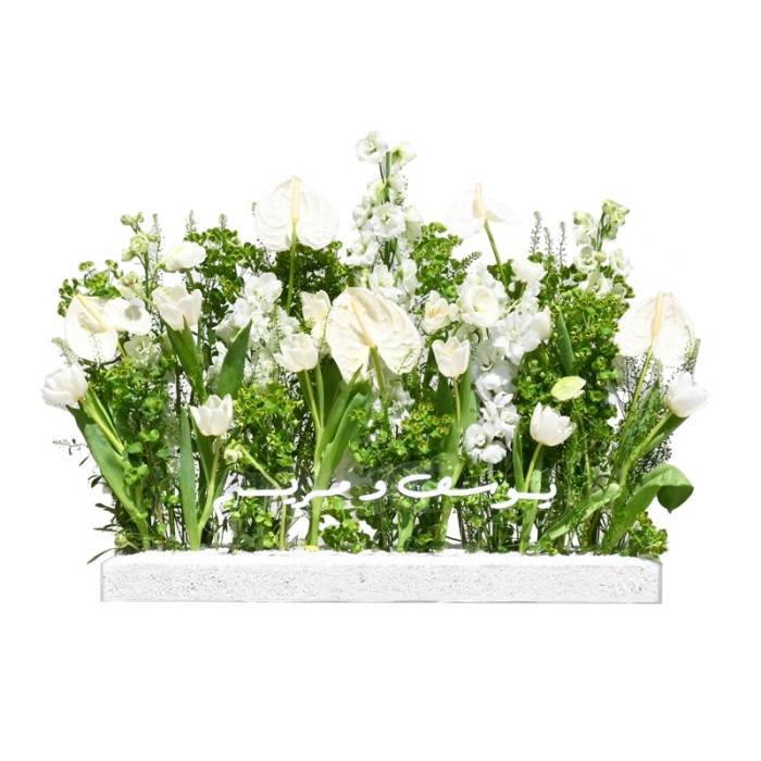 Customized White Floral Tray