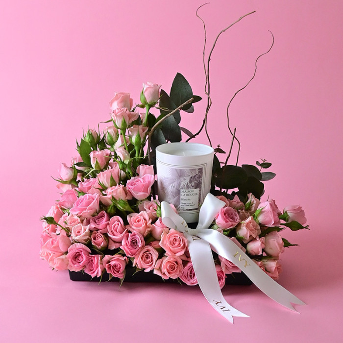 MLB Floral Candle