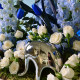 Elephants Blue Tray L