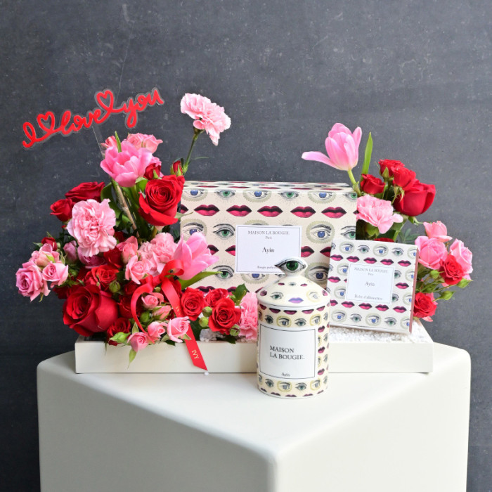 Love Candle Gift Tray